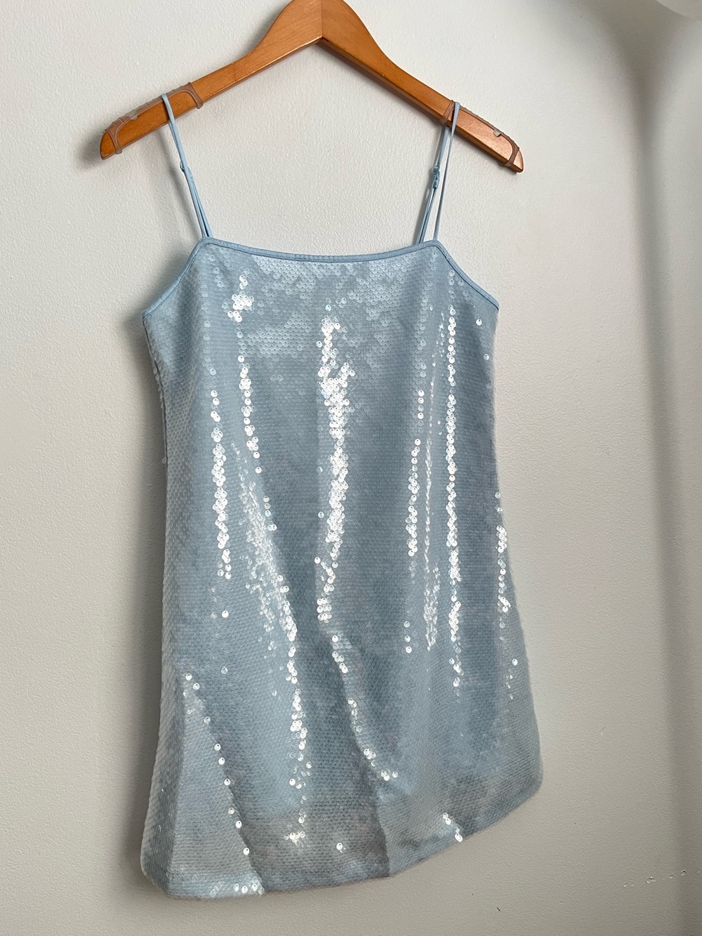 Abercrombie & Fitch Sequin Mini Dress Square Neck Strappy - Picture 4 of 14